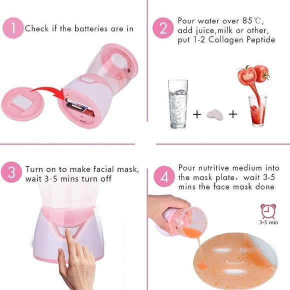 Face Mask DIY Maker Machine Natural Fruit Vegetable Mask SPA Skin Care - Picture 4 of 13